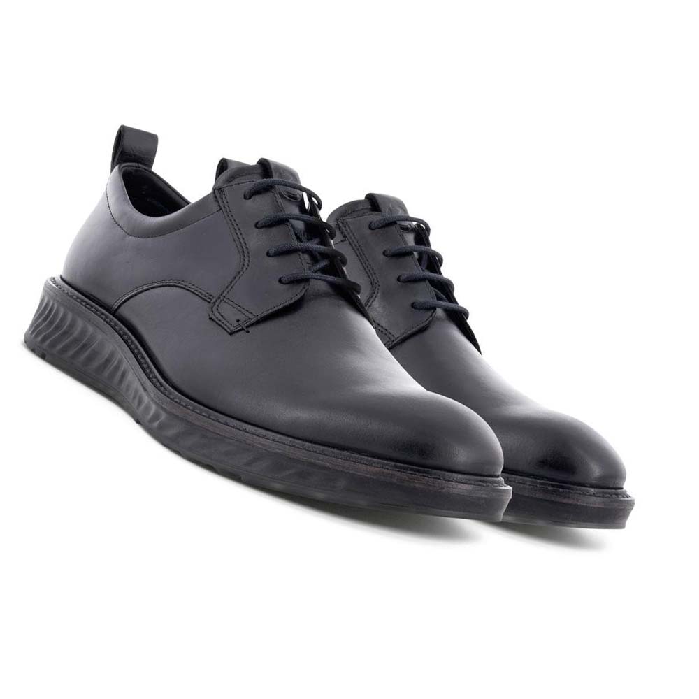 Férfi Ecco St.1 Hibrid Plain Toe Gtx Ruha Cipő Fekete | HU 533MQZ